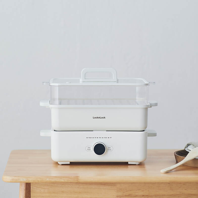 Nồi Lẩu Đa Năng Locknlock Bianco Electric Multicooker 4.5L, 220V, 50Hz, 1500W - Màu Ngà - EJP154IVY, , large image number null